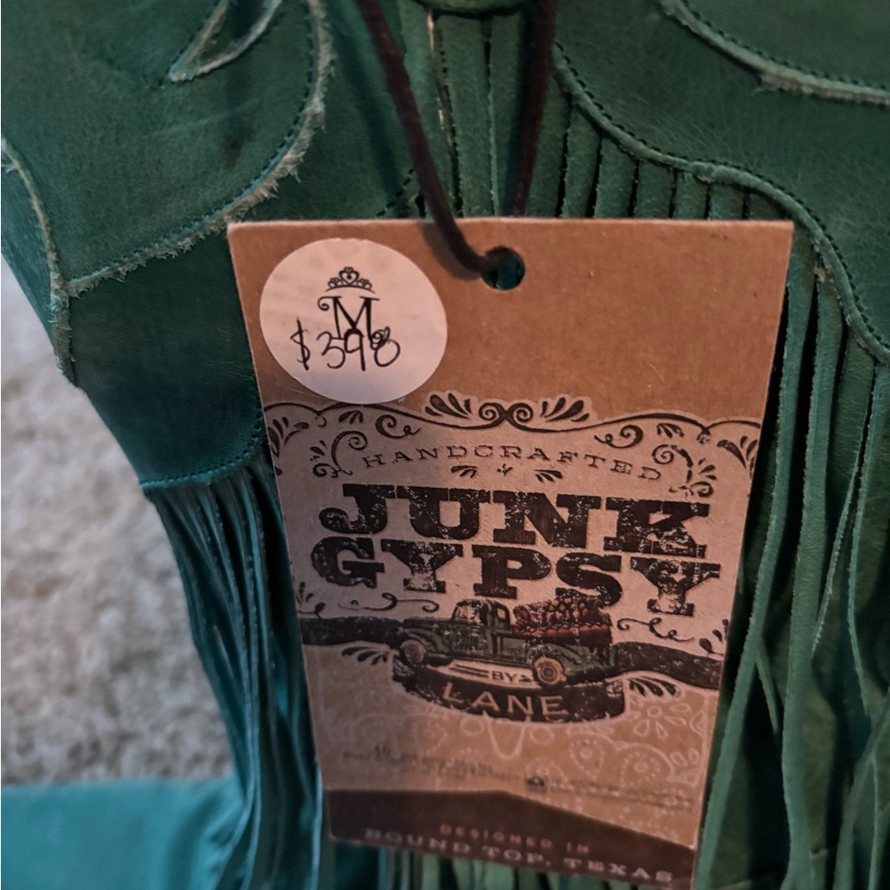 Lane Turquoise Fringe Cowboy Boots - Picture 15 of 15